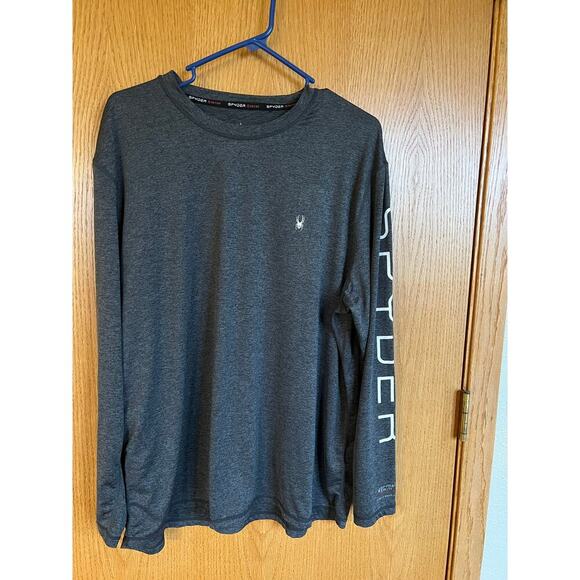 Spyder Rash Guard gray long sleeve T-shirt, men's size XL - Picture 2 of 8